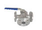Full Bore SS 3 Way Flanged Ball Valve T / L Port Floating Valve