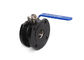 WCB Carbon Steel Wafer Type Ball Valve With Stainless Steel Handle