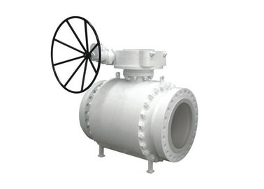 Strong Sealing Soft Seated Ball Valve Trunnion Mounted With Gear Operated