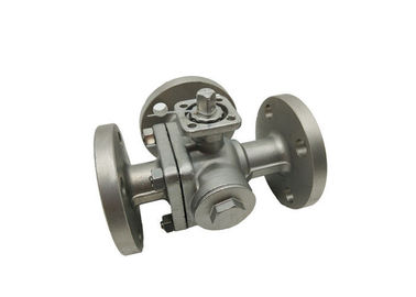 Q45F 16P T - Port 3 way Flange CF8M Ball Valve Floating High Platform Control Valve