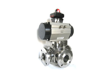 Trunnion Type 3 Way Ball Valve Flange