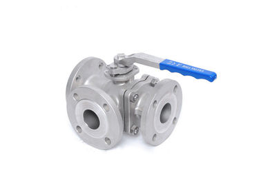 High Performance 3 Way Ball Valve Stainless Steel , PN40 T Port L Port Ball Valve