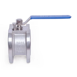 SS316 DN80 Wafer Ends Wafer Ball Valve CF8M 1PC PN16 With Lever Light Weight