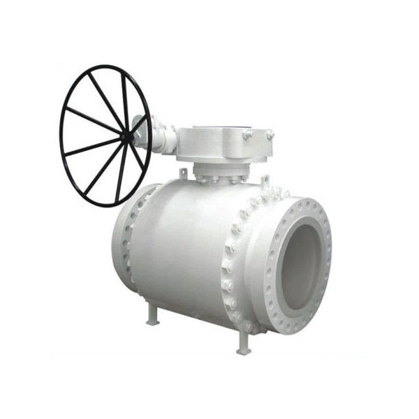 Strong Sealing Soft Seated Ball Valve Trunnion Mounted With Gear Operated