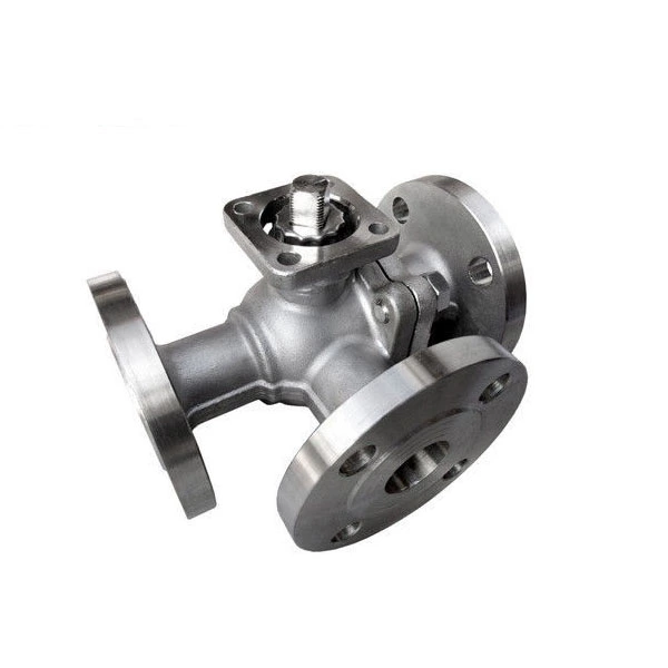 3 Way Ball Valve Stainless Steel Direct Mounting Pad for Motor Actuators Automation