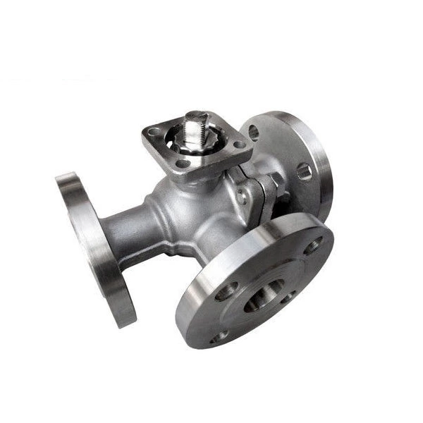 3 Way Ball Valve Stainless Steel Direct Mounting Pad for Motor Actuators Automation