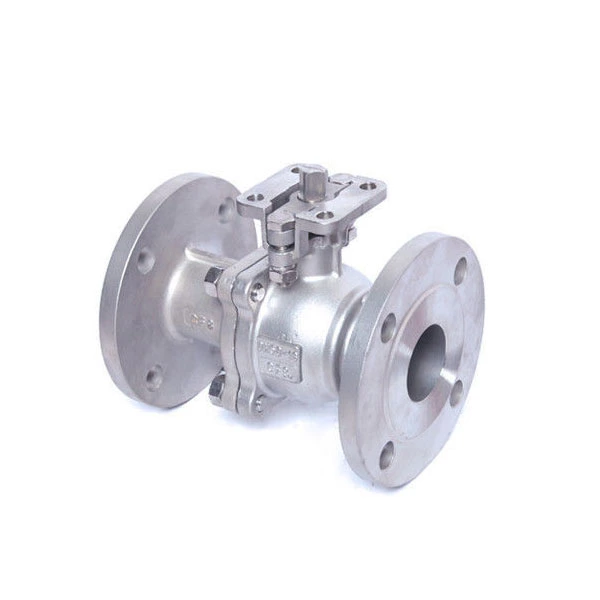 Electric Actuator High Pressure Two Piece Ball Valve Full Port Double Flange Ends