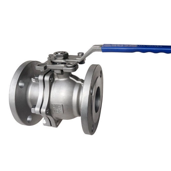 JIS 20K 2PC Cast Steel Ball Valve ISO5211 Direct Mounting Pad For Motor