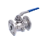 DIN Standard Split Body Low Platform 2pc Ball Valve PTFE PPL Soft Seat
