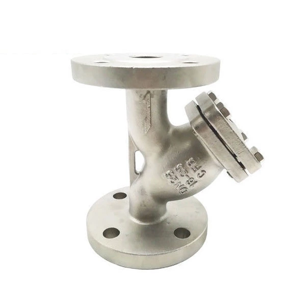 Water Pump Y Type Strainer Stainless Steel Material Double Flange Ends