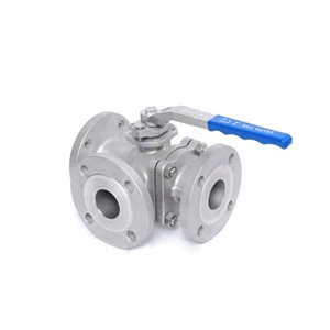 High Performance 3 Way Ball Valve Stainless Steel , PN40 T Port L Port Ball Valve