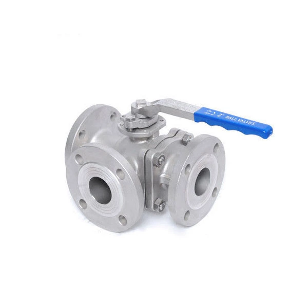 High Performance 3 Way Ball Valve Stainless Steel , PN40 T Port L Port Ball Valve