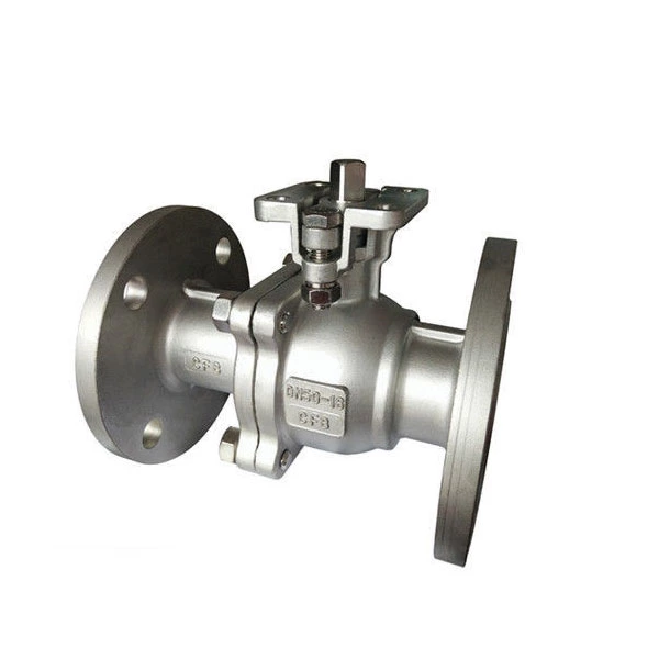 Electric Actuator Direct Mounting SS Ball Valve Flange Type Nominal Size DN50 ~ DN200