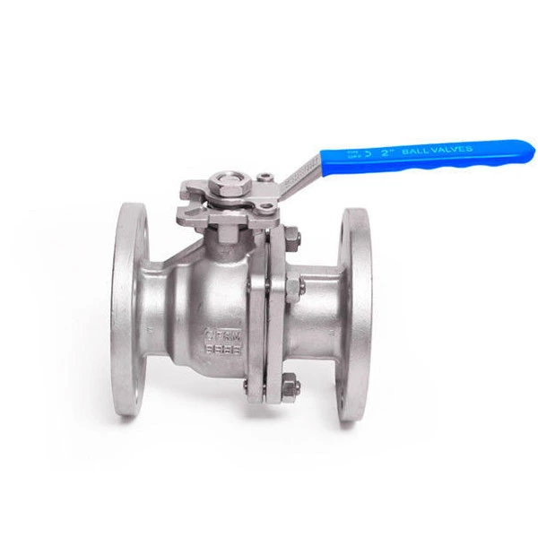 DIN Double Flanged Ball Valve ISO5211 Pad With Handle Or Actuator