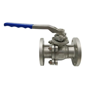 Stainless Steel DIN RF Flanged Ball Valve 2 Piece With Handle Operation