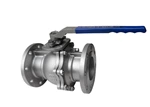 Stainless Steel DIN RF Flanged Ball Valve 2 Piece With Handle Operation