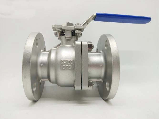 150LB 300LB 2 " Flanged Ball Valve Stainless Steel CF8 CF8M Direct Mounting Pad 0