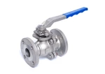 Stainless Steel DIN RF Flanged Ball Valve 2 Piece With Handle Operation