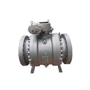 API 6D Trunnion Ball Valve, ASTM A216 WCB, 16 IN, 600 LB, RF