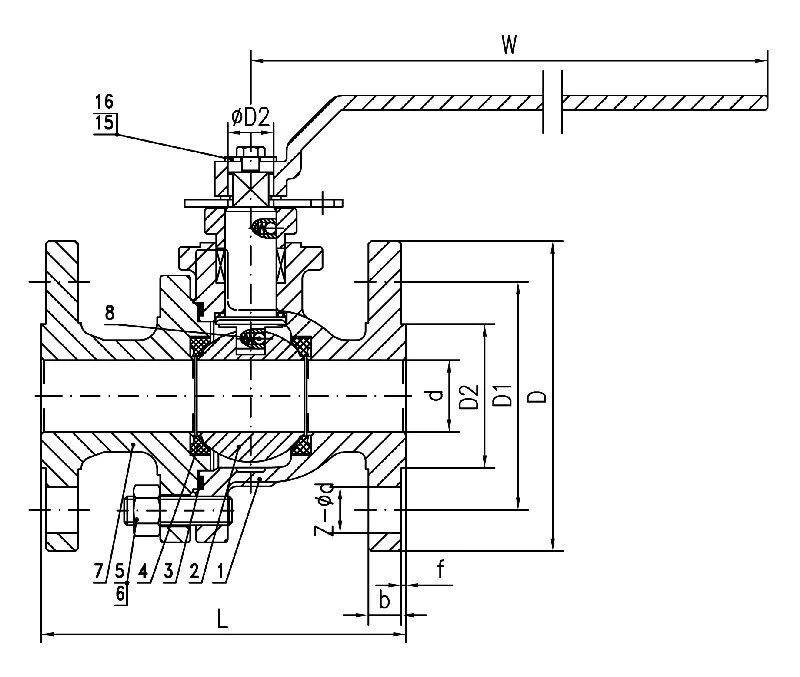 ASTM A216 WCB Floating Ball Valves, API 6D, 2 IN, CL150, 2PC