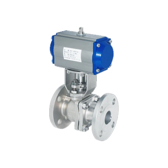 ASTM A351 CF8 Segment Ball Valves, DN100, PN16, Pneumatic