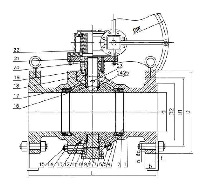 ASTM A351 CF8 Trunnion Ball Valve, API 6D, 8 IN, 600 LB, RF
