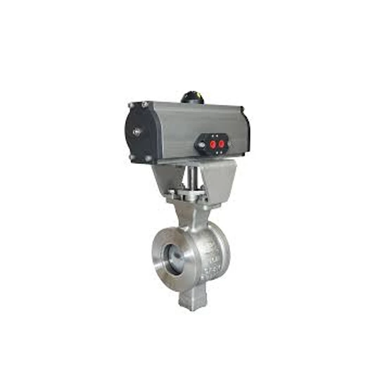 ASTM A351 CF8M Segment Ball Valve, 3 Inch, CL150, Pneumatic