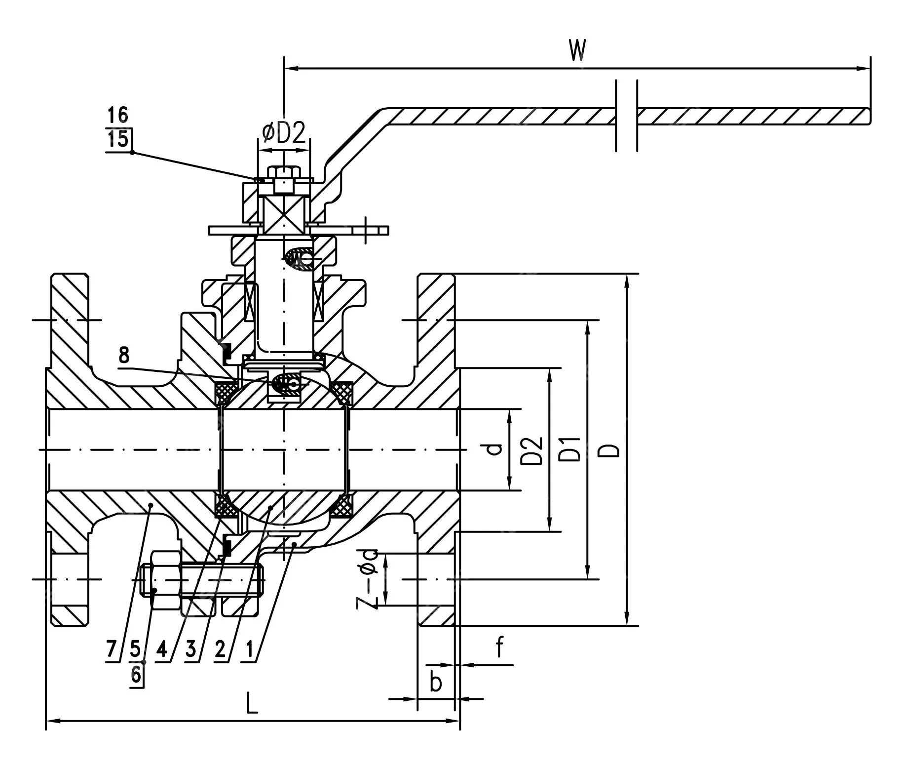 Cast Steel Floating Ball Valve, WCB, 1-1/2 Inch, 150 LB, RF