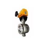 Electric Segment Ball Valves, A351 CF8, DN150, PN16, Wafer