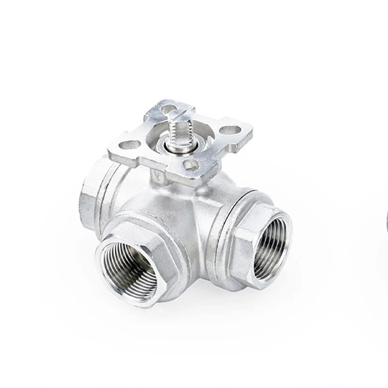 Three Way Ball Valve, ASME B16.34, A351 CF8M, 1000 WOG, NPT